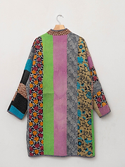 The Sai Quilted Patchwork Kantha Coat