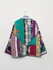The Ladhiya Quilted Patchwork Kantha Jacket