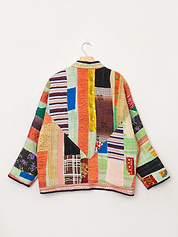 The Ladhiya Quilted Patchwork Kantha Jacket