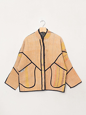 The Ladhiya Quilted Patchwork Kantha Jacket