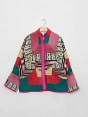 The Ladhiya Quilted Patchwork Kantha Jacket