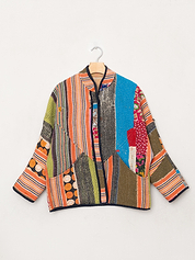 The Ladhiya Quilted Patchwork Kantha Jacket