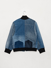 The Veda Denim Bomber Jacket - Small