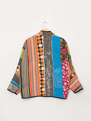The Ladhiya Quilted Patchwork Kantha Jacket