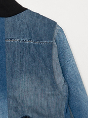 The Veda Denim Bomber Jacket - Small