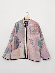 The Ladhiya Quilted Patchwork Kantha Jacket
