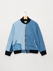 The Veda Denim Bomber Jacket - Small