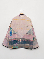 The Ladhiya Quilted Patchwork Kantha Jacket