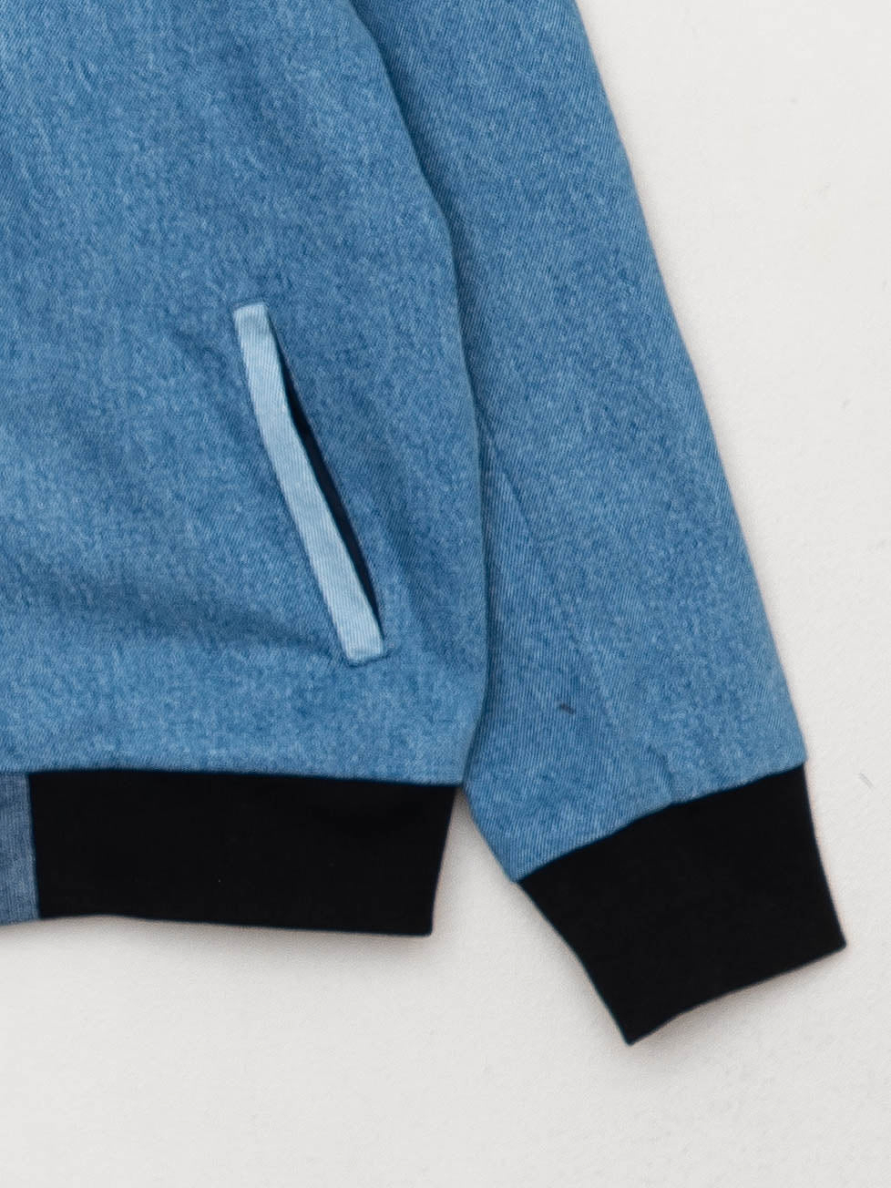 The Veda Denim Bomber Jacket - Small