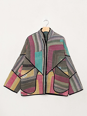 The Ladhiya Quilted Patchwork Kantha Jacket