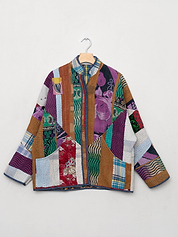 The Ladhiya Quilted Patchwork Kantha Jacket