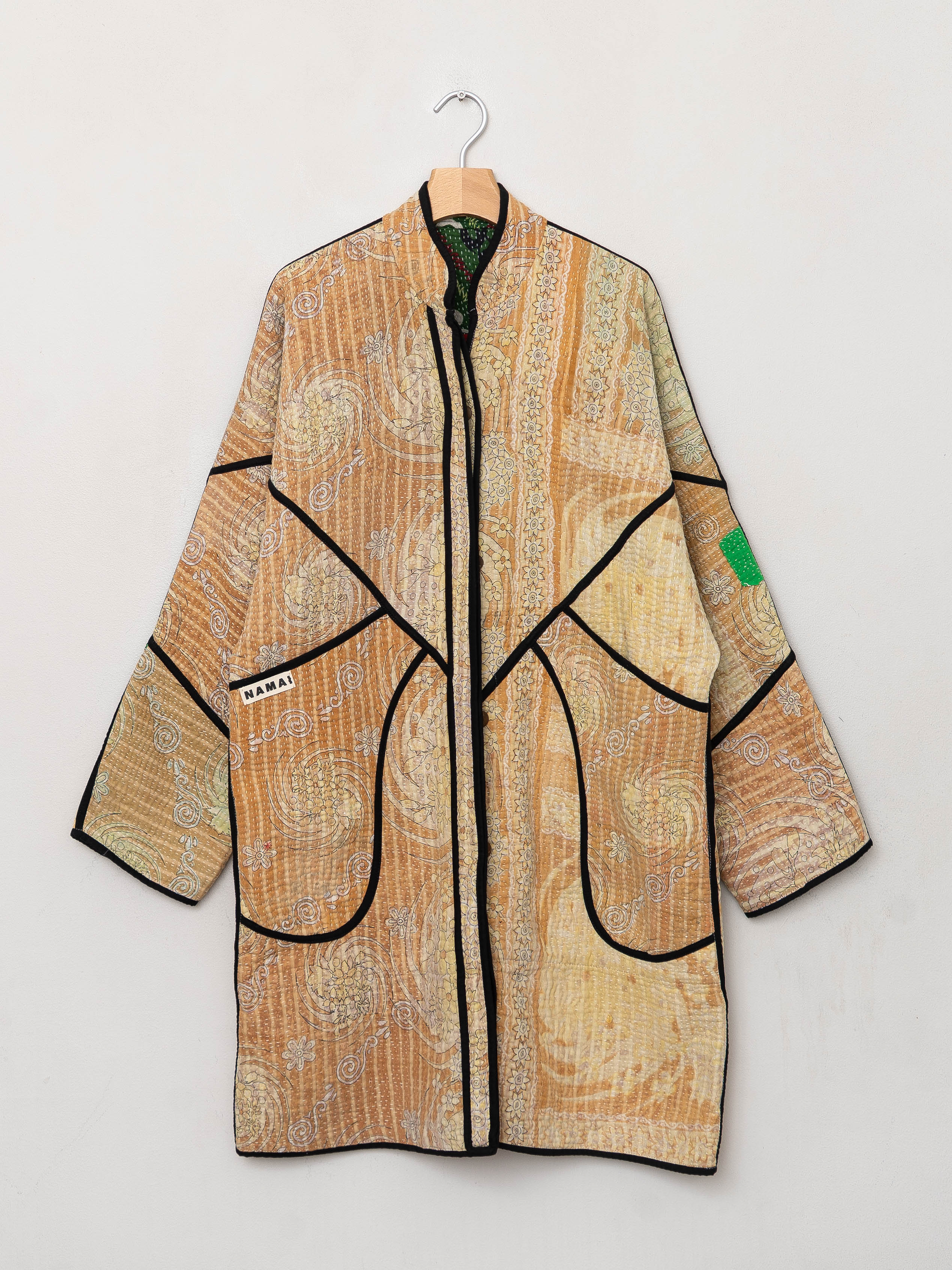 The Sai Quilted Patchwork Kantha Coat