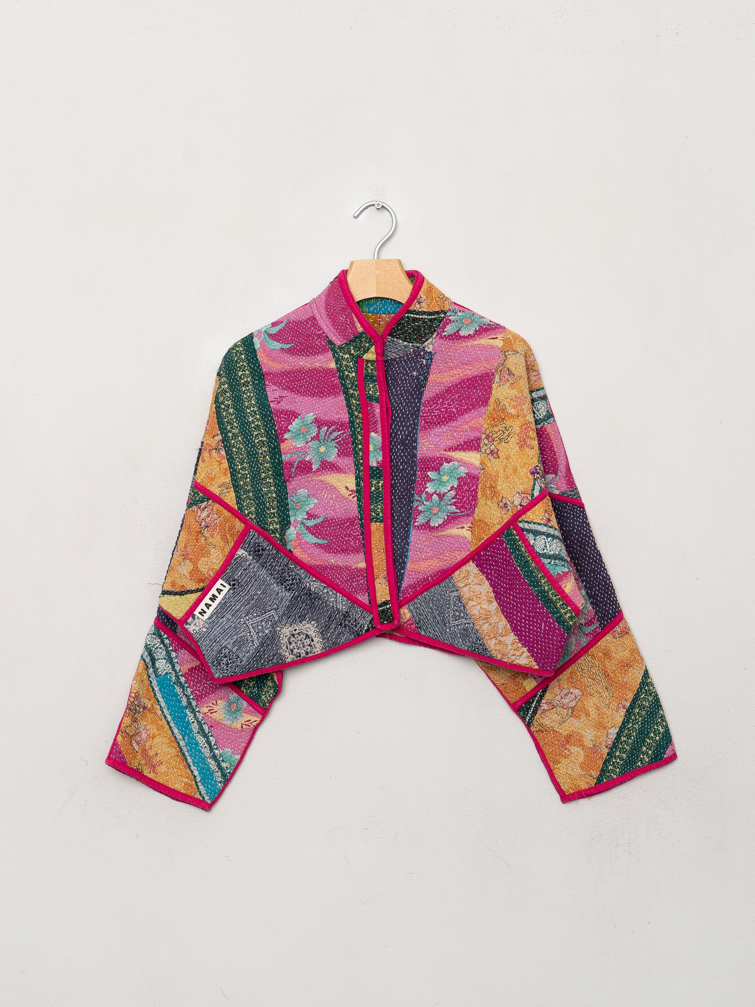 The Kaira Cropped Quilted Patchwork Kantha Jacket Wholesale