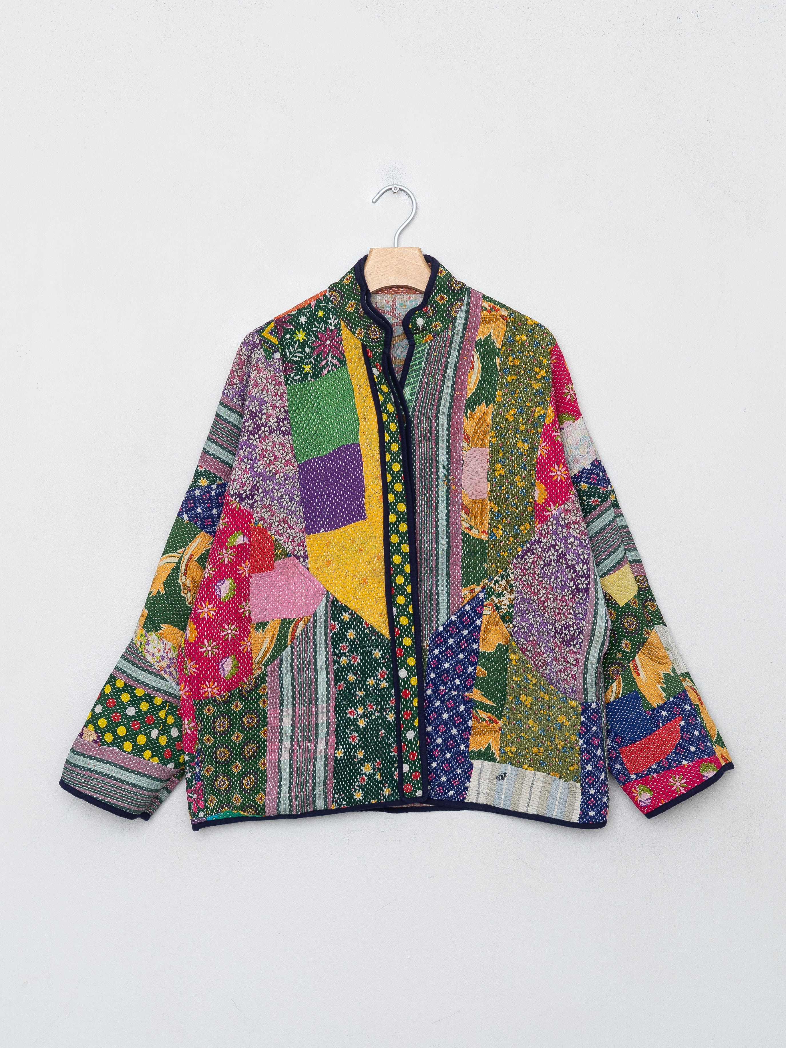 The Ladhiya Quilted Patchwork Kantha Jacket