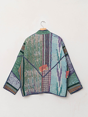 The Ladhiya Quilted Patchwork Kantha Jacket