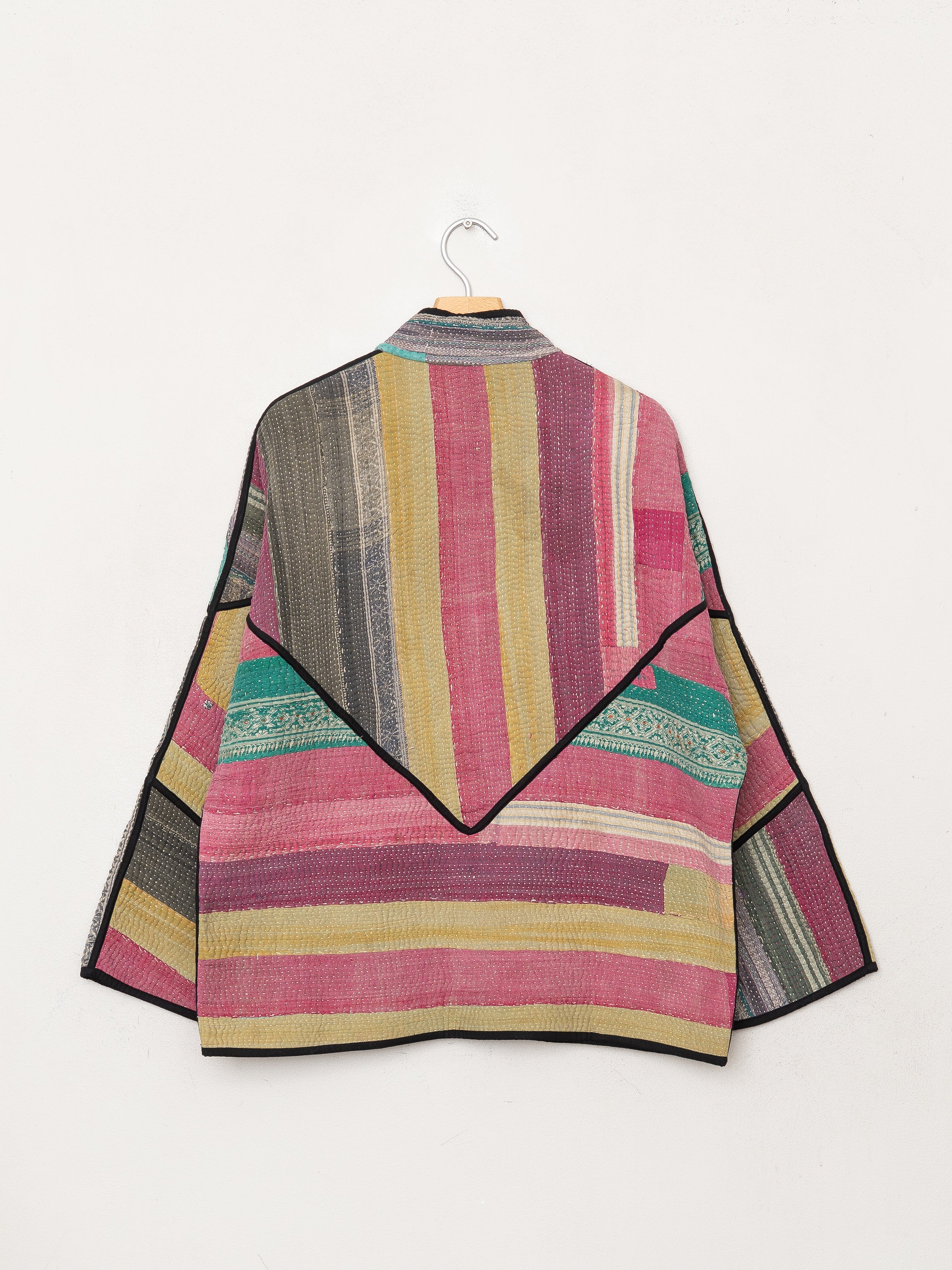 The Ladhiya Quilted Patchwork Kantha Jacket