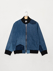 The Veda Denim Bomber Jacket - Small