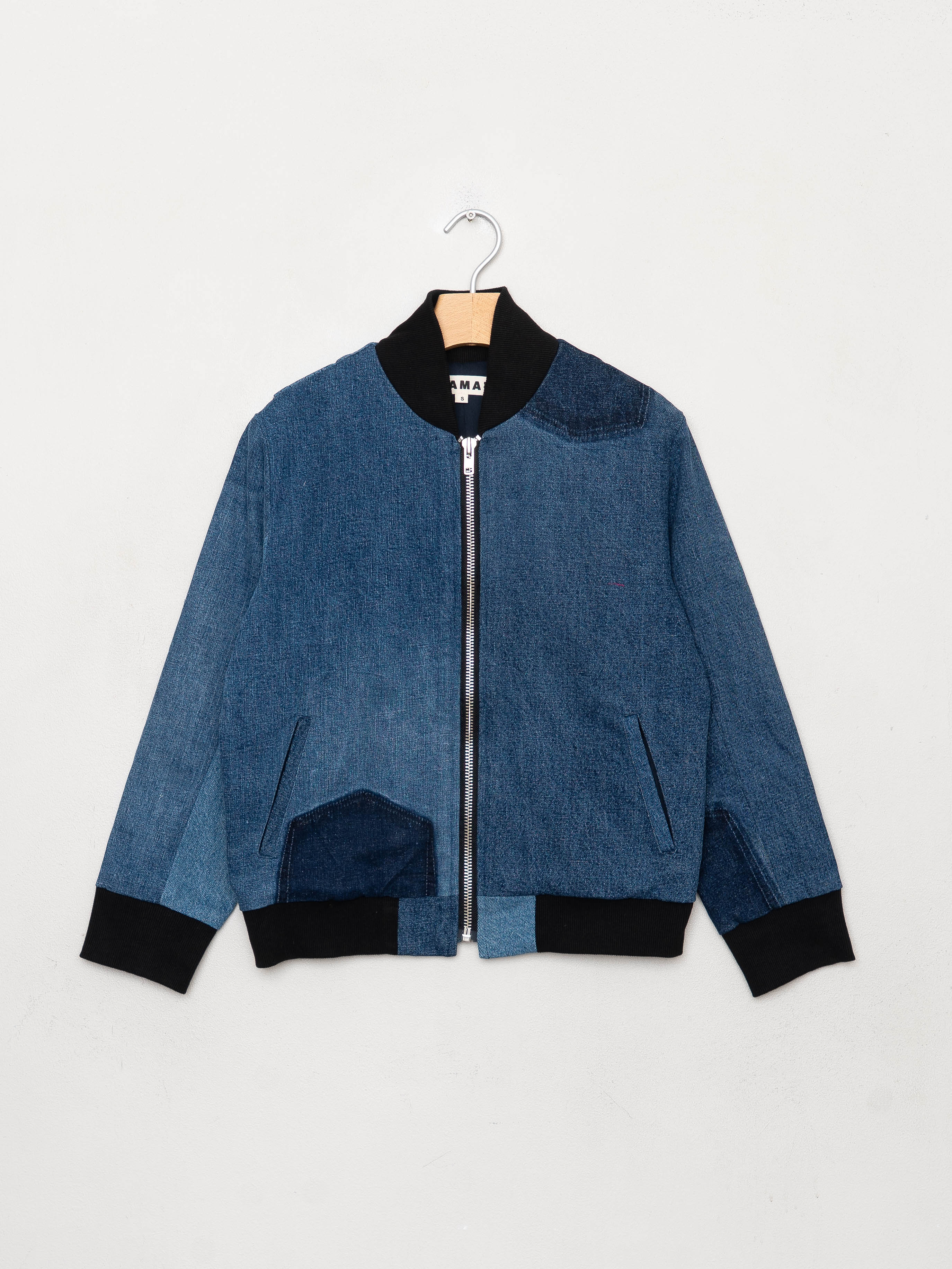 The Veda Denim Bomber Jacket - Small