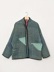 The Ladhiya Quilted Patchwork Kantha Jacket