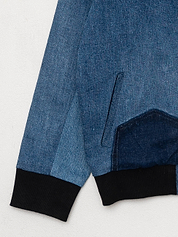 The Veda Denim Bomber Jacket - Small