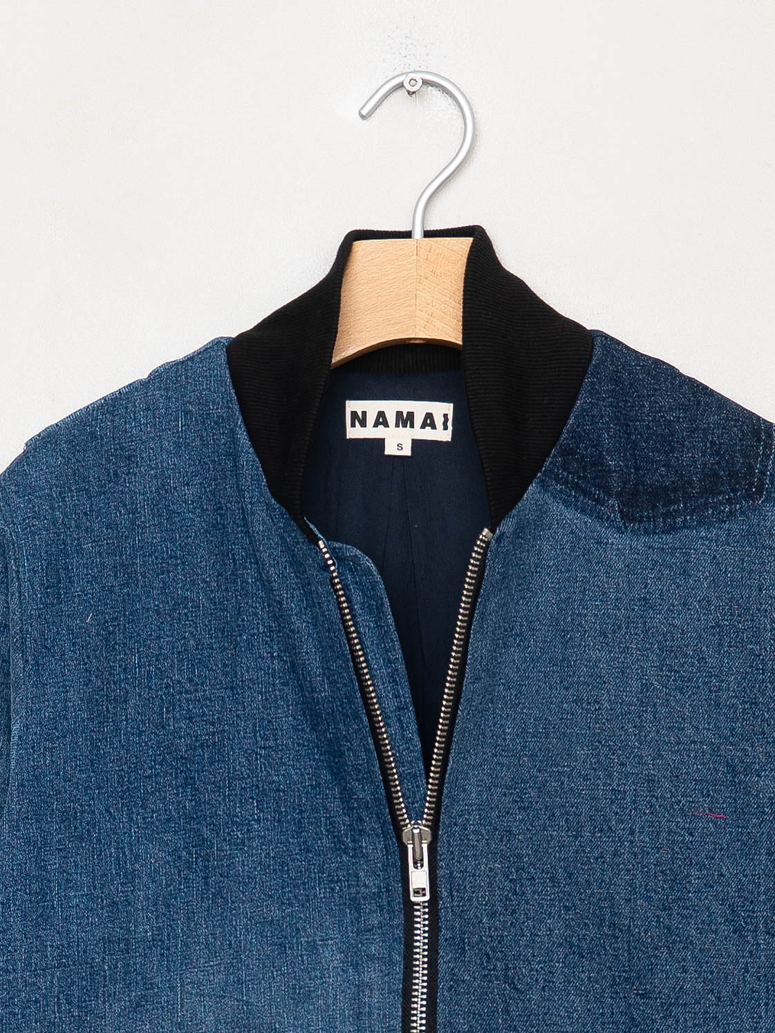 The Veda Denim Bomber Jacket - Small