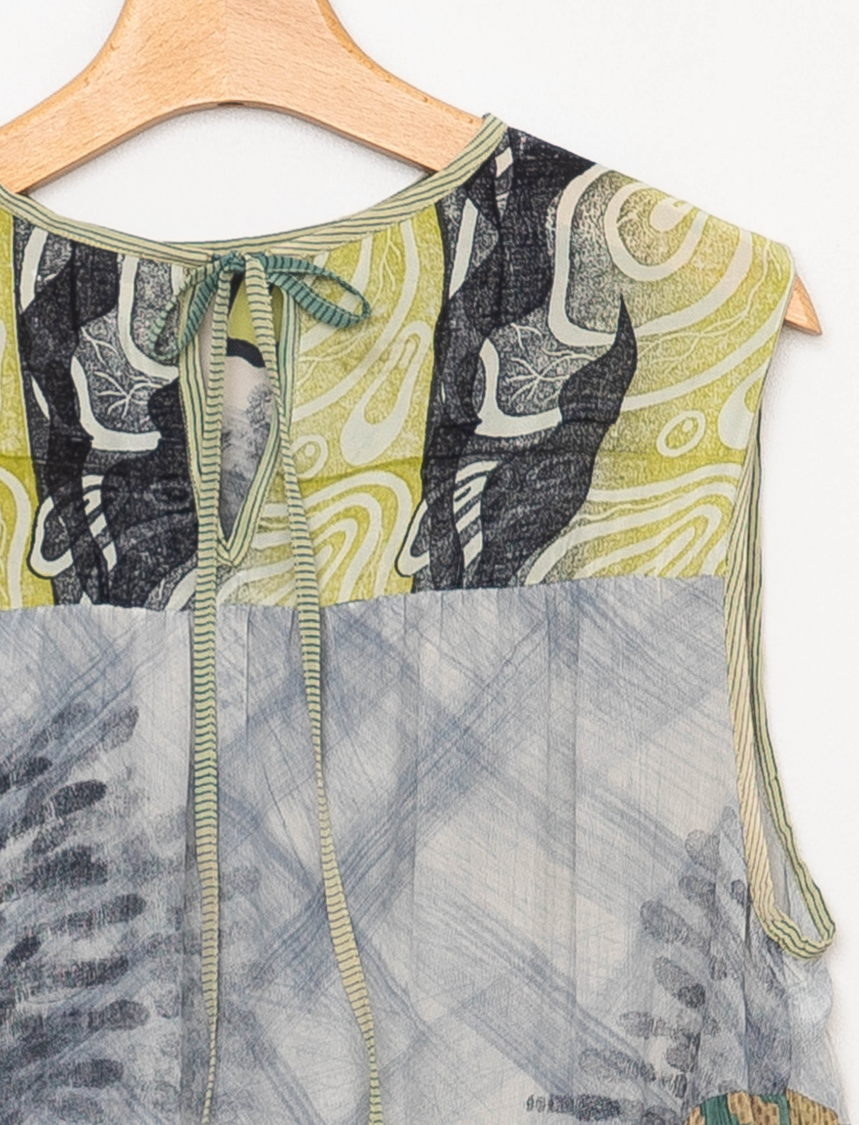 The Anan Short Dress  - Medium / Large - Upcycled Silk
