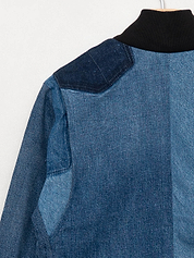 The Veda Denim Bomber Jacket - Small