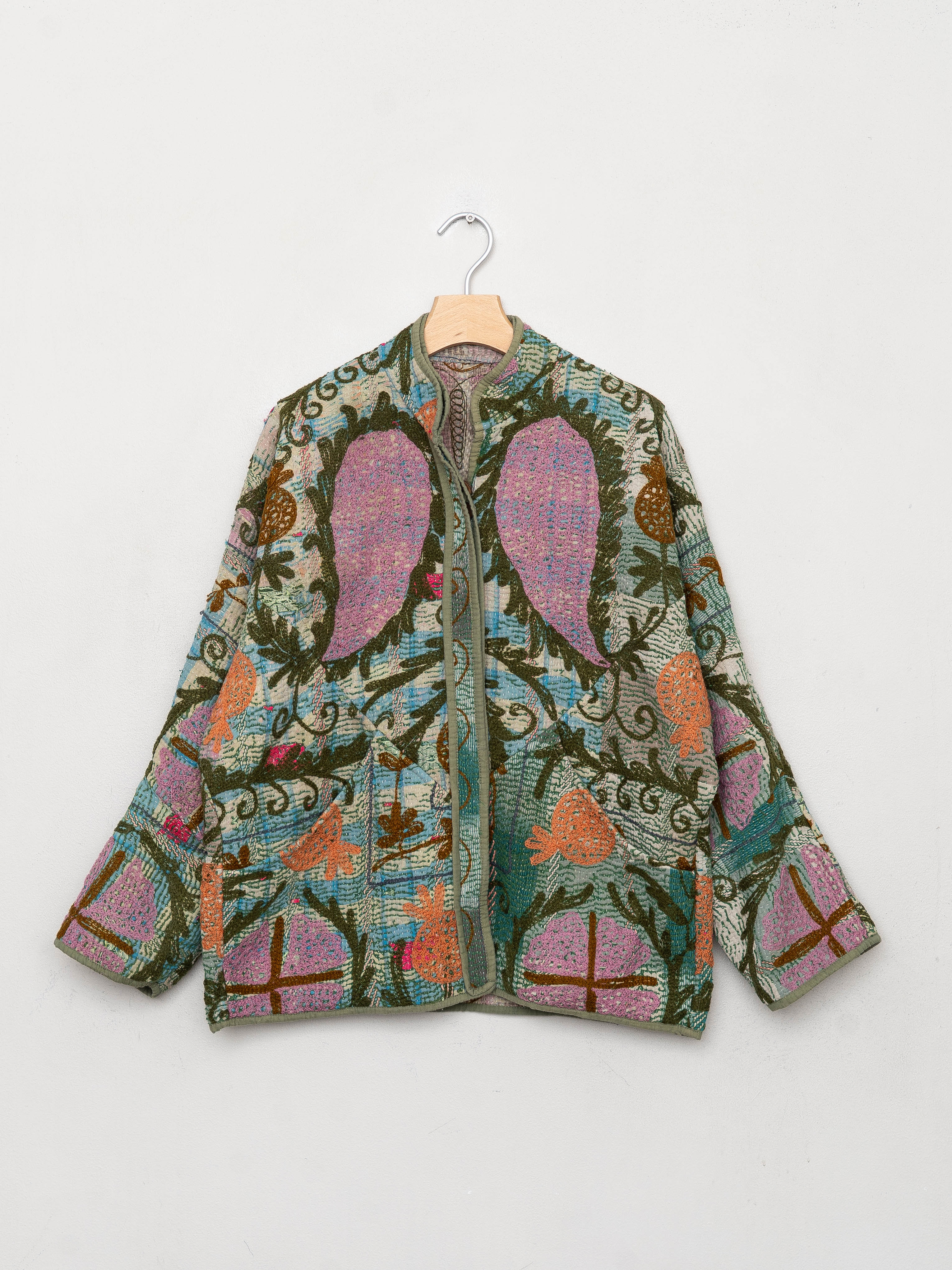 The Ladhiya Quilted Suzani Kantha Jacket Wholesale