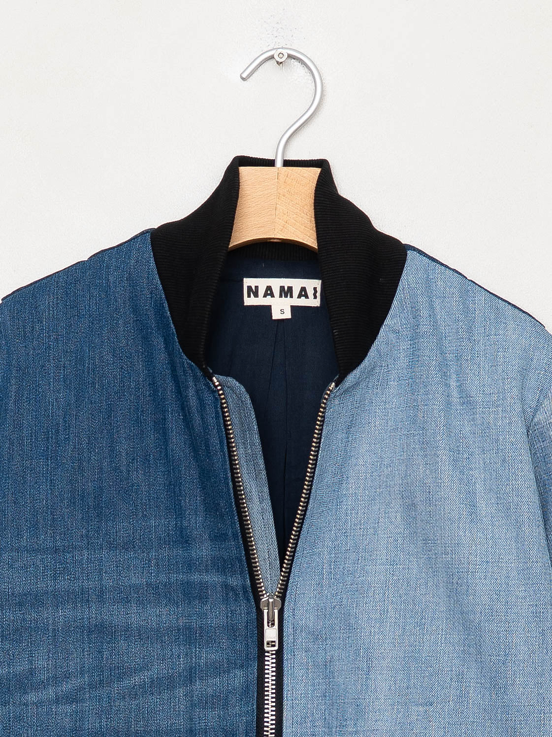 The Veda Denim Bomber Jacket - Small