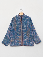The Ladhiya Quilted Indigo Kantha Jacket Wholesale