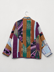 The Ladhiya Quilted Patchwork Kantha Jacket