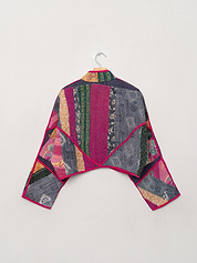 The Kaira Cropped Quilted Patchwork Kantha Jacket Wholesale