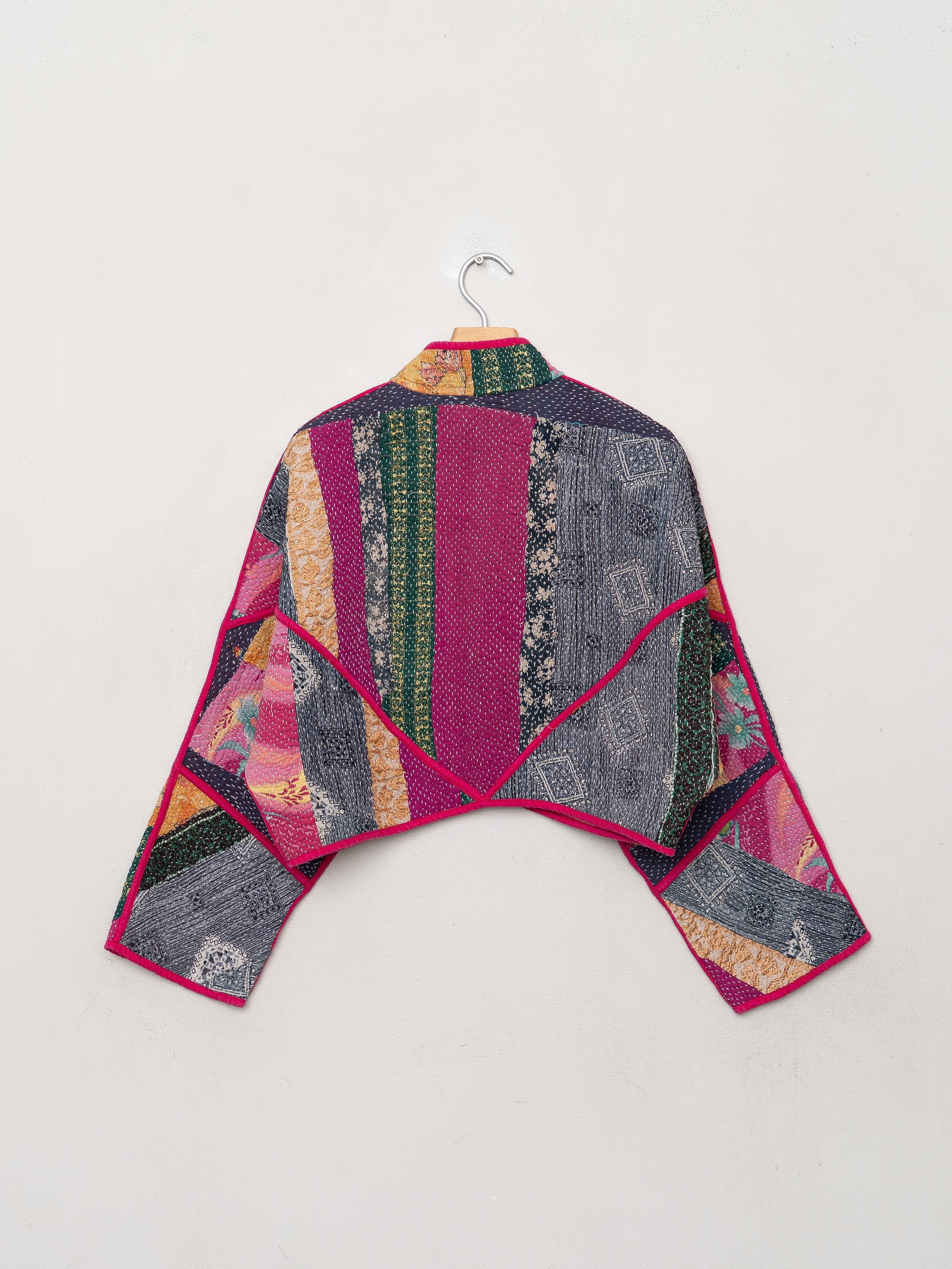 The Kaira Cropped Quilted Patchwork Kantha Jacket Wholesale