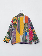 The Ladhiya Quilted Patchwork Kantha Jacket