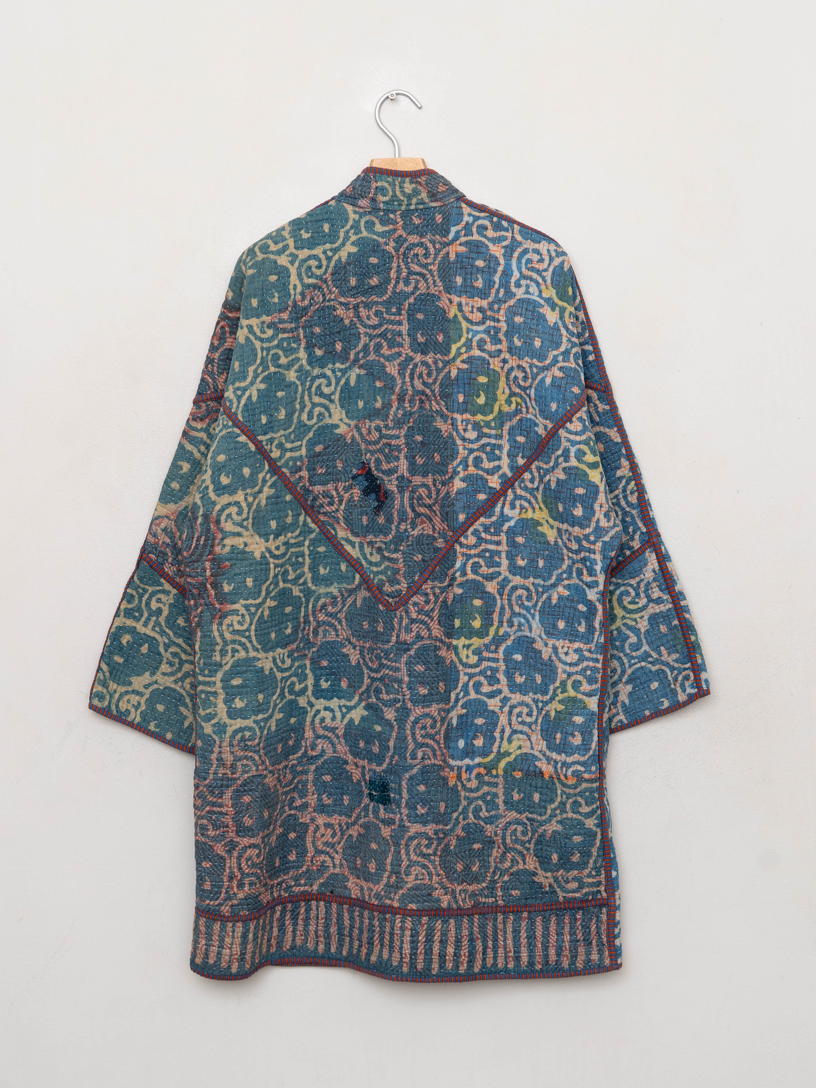 The Sai Quilted Indigo Kantha Coat