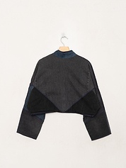 The Kaira Cropped Denim Jacket - Medium