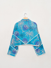 The Kaira Cropped Suzani Quilted Kantha Jacket