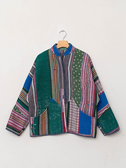 The Ladhiya Quilted Patchwork Kantha Jacket