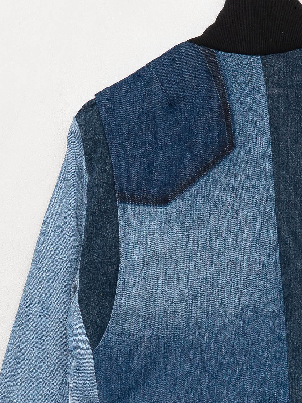 The Veda Denim Bomber Jacket - Small