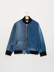 The Veda Denim Bomber Jacket - Small