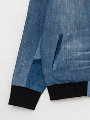 The Veda Denim Bomber Jacket - Small