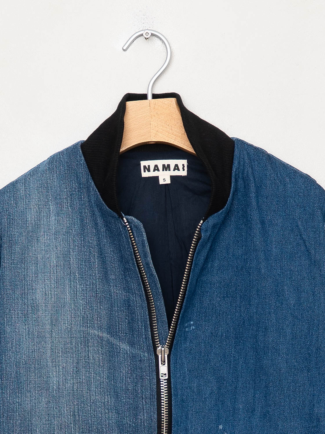 The Veda Denim Bomber Jacket - Small