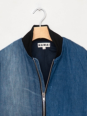 The Veda Denim Bomber Jacket - Small
