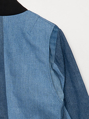 The Veda Denim Bomber Jacket - Small