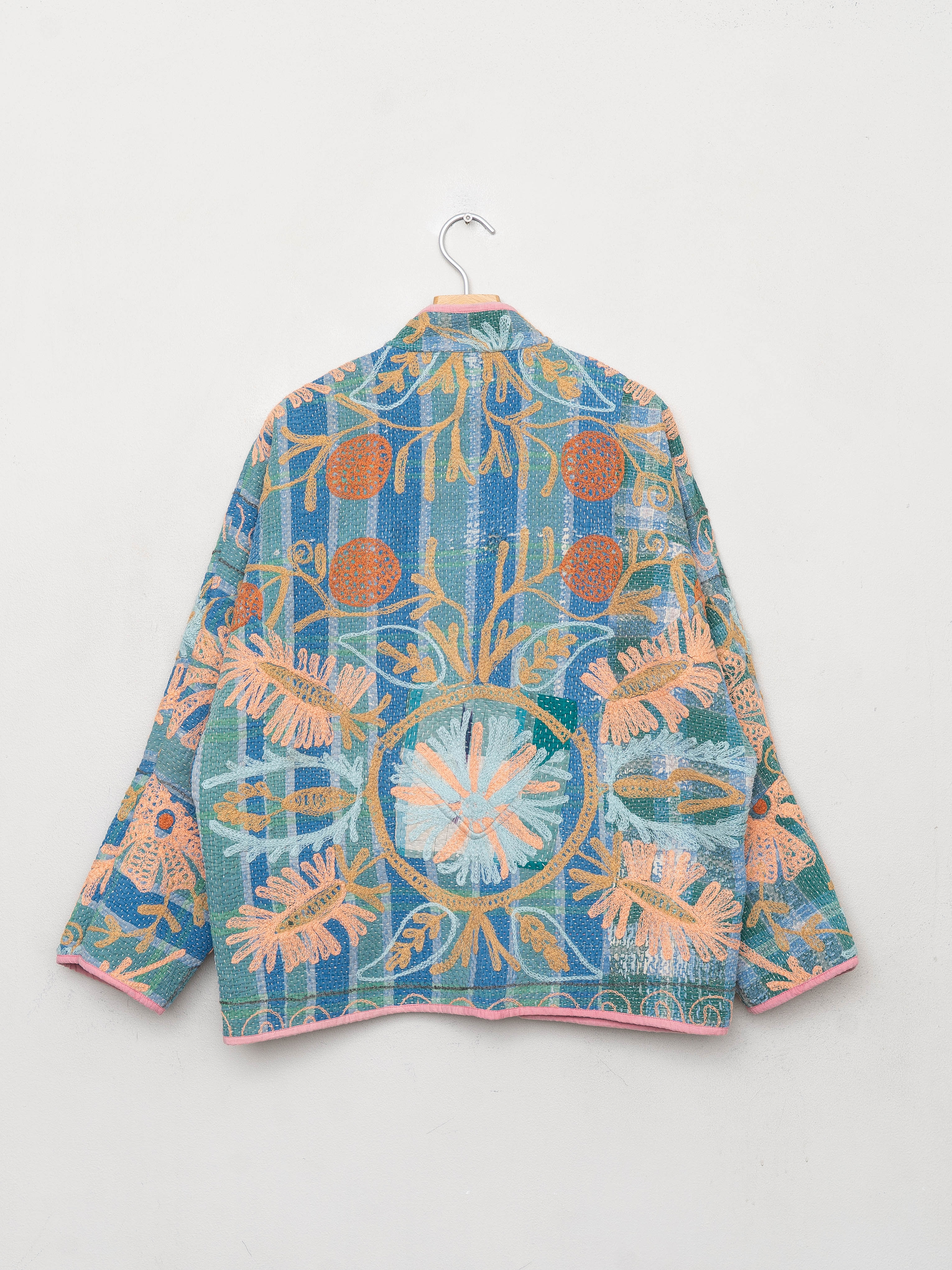 The Ladhiya Quilted Suzani Kantha Jacket Wholesale