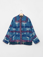 The Ladhiya Quilted Indigo Kantha Jacket