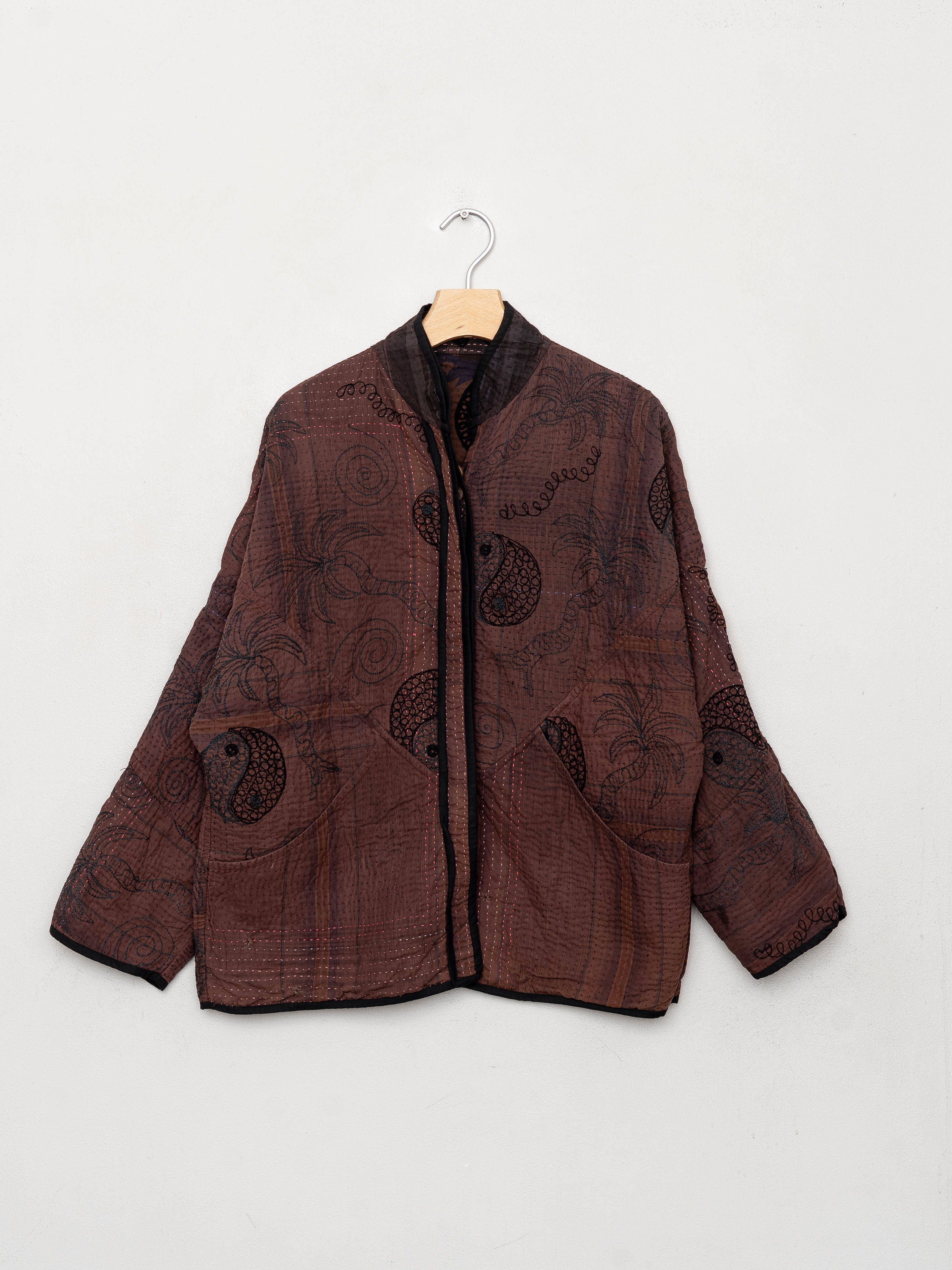 The Ladhiya Quilted Suzani Kantha Jacket