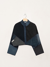 The Kaira Cropped Denim Jacket - Medium