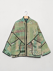 The Ladhiya Quilted Patchwork Kantha Jacket