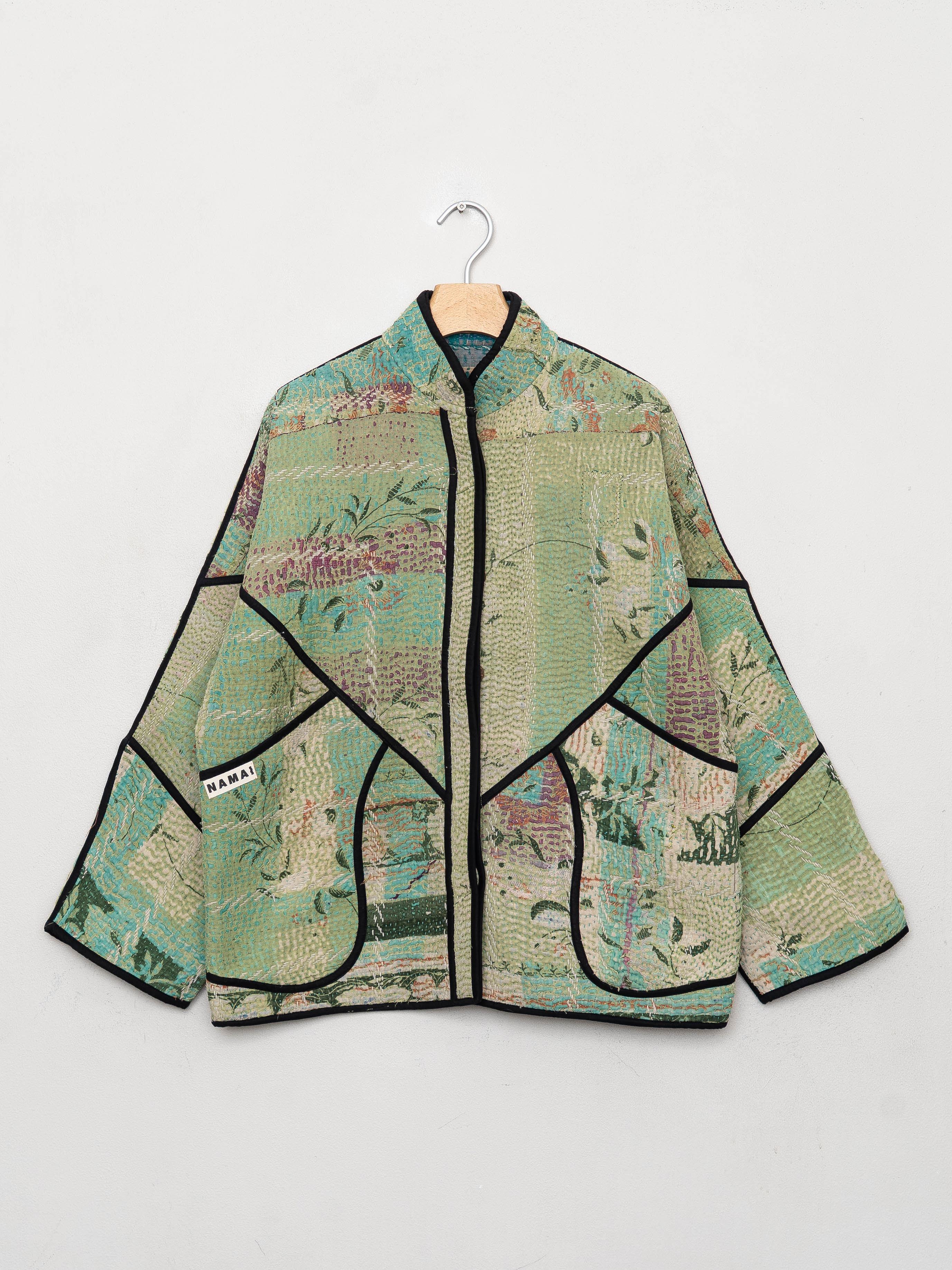 The Ladhiya Quilted Patchwork Kantha Jacket